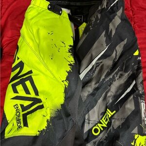 O'Neill Black and Neon Green Men's Shorts